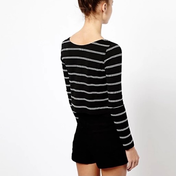 New Look Double Stripe Crop Top - Picture 3 of 6